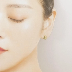 K18YG Bông tai kim cương - Hàng hiệu Authentic 866399