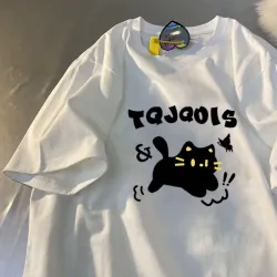 ÁO THUN PHÔNG NỮ UNESEX 3158 CHẤT LIỆU COTTON FORM RỘNG DẤU QUẦN 780957