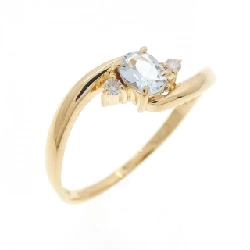 Nhẫn Aquamarine K18YG - Hàng hiệu Chính hãng