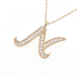K18PG Chữ cái N Dây chuyền Kim cương 0.31CT - Hàng hiệu Chính hãng 848392