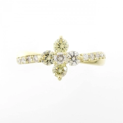 【Sản phẩm mới】Nhẫn kim cương K18YG hình hoa 0.50CT 671905