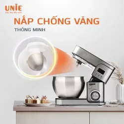 Máy nhồi bột đa năng UNIE EM5 dung tích 8L, 6 tốc độ đánh linh hoạt, phụ kiện đa dạng 958022