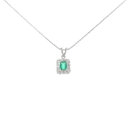 Dây chuyền ngọc lục bảo PT900/PT850 0.31CT - Hàng hiệu Authentic