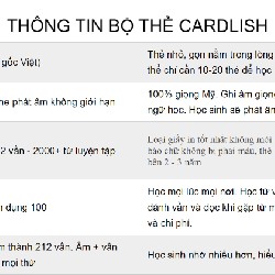 Thẻ học tiếng Anh Cardlish 20863