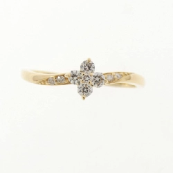 Nhẫn kim cương K18YG hoa 666695