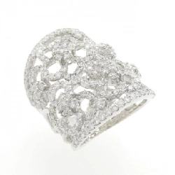 Nhẫn kim cương hoa K18WG 2.50CT