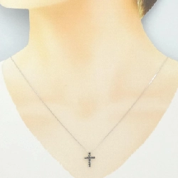 K18WG Dây chuyền kim cương chéo 0.30CT - Hàng hiệu Chính hãng 860214