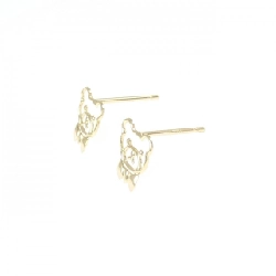 K18YG Gấu × Ruy băng Bông tai - Hàng hiệu Chính hãng 867451