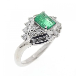 Nhẫn Emerald PT900 0.48CT - Hàng hiệu Chính hãng