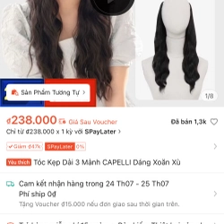 Tóc kẹp màu đen tự nhiên New 519098