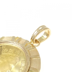 K18YG(枠) Mặt dây chuyền đồng xu - Hàng hiệu Authentic 864047