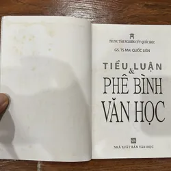 Tiểu luận và phê bình văn học- GS TS Mai Quốc Liên (8) 577012