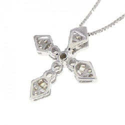 K18WG Dây chuyền kim cương hình chữ thập - Hàng hiệu Authentic 863609