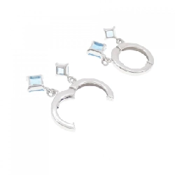 K14WG Blue Topaz Bông Tai - Hàng hiệu Chính hãng 873809