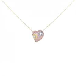 K18PG Dây chuyền hình trái tim Sapphire 0.99CT - Hàng hiệu Chính hãng