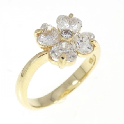 Nhẫn kim cương hoa K18YG 1.15CT