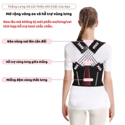 Đai Chống Lưng Gù Haruco Nam Nữ Dây Đai Lưng Chống Gù màu hồng size L chưa sử dụng 507949