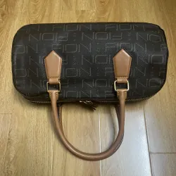 Túi nữ phom trống 30*17*8 da thật & canvas 2hand 1017582