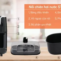 Nồi chiên UNIE US6800 – 7L tiện lợi, chiên nướng hấp chỉ với 1 nút chạm 573028