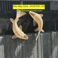 Xưởng làm đèn mây hình cá độc đáo, đèn cá bằng mây tre đan 551292