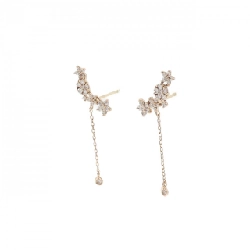 Bông tai hoa cubic 14KPG/14K - Hàng hiệu Authentic 873927