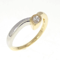 Nhẫn kim cương K18YG/PT 0.12CT