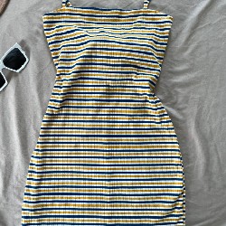 Đầm nữ body sọc hở lưng 8876