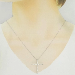 K18WG Dây chuyền kim cương chéo 0.60CT - Hàng hiệu chính hãng 860389