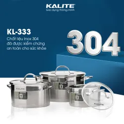 Bộ 3 nồi Kalite KL-333 – Công nghệ đáy 5 lớp giúp tiết kiệm gas, năng lượng! 701247