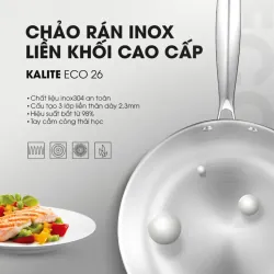 🍳 Chảo Rán Inox Liền Khối KALITE ECO26 – Inox 304 An Toàn, Bắt Từ Cực Tốt
