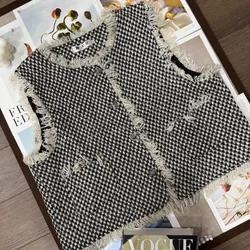 Áo Gile vải dạ tweed mặc lên siêu sang 726741