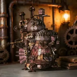 ※Mô hình lắp ráp gỗ Miyazaki Hayao trong phim Howl's Moving Castle, đồ trang trí 779788