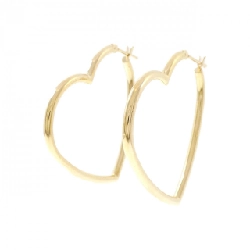 K18YG Bông tai hình trái tim - Hàng hiệu Chính hãng