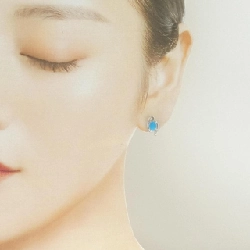 K14WG Bông tai ngọc turquois - Hàng hiệu Authentic 865572