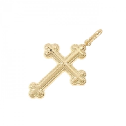 K18YG Mặt dây chuyền hình chữ thập - Hàng hiệu Chính hãng