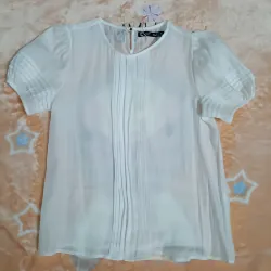 Áo kiểu nữ trắng voan tơ