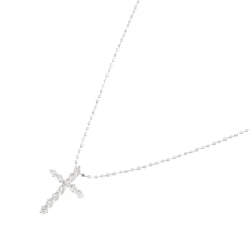 K18WG Dây chuyền kim cương chéo 0.1CT - Hàng hiệu Chính hãng 860477