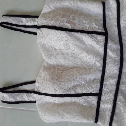 Đầm ren 2 dây, màu trắng - mút ngực, size S