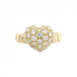 Nhẫn kim cương pavé hình trái tim K18YG 0.50CT - Hàng hiệu chính hãng 846360