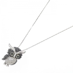 K18WG/K18BG Cú Mèo Pave Ngọc Trai Mẹ Dây Chuyền - Hàng hiệu Chính hãng 858346