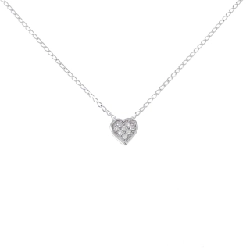 K10WG Dây chuyền kim cương hình trái tim - Hàng hiệu Authentic