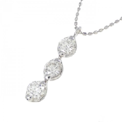 K18WG Dây chuyền kim cương ba viên 0.50CT - Hàng hiệu Chính hãng 856979