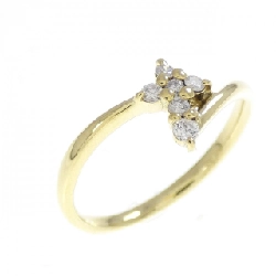 Nhẫn kim cương K18YG hình chữ thập 0.10CT - Hàng hiệu chính hãng