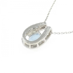 Dây chuyền aquamarine PT900/PT850 0.66CT - Hàng hiệu Authentic 856598