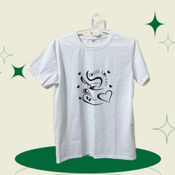 Áo thun trắng hoạ tiết size L