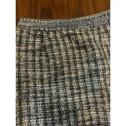 Chân váy dạ tweed phối jeans 662387