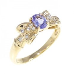 Nhẫn kim cương K18YG hình ruy băng 665994