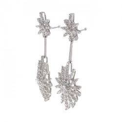 K18WG/K14WG Bông tai kim cương 1.10CT - Hàng hiệu Chính hãng 869273