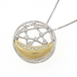 PT900/K18YG/PT850 Dây chuyền kim cương mặt trăng 0.34CT - Hàng hiệu Chính hãng 858063