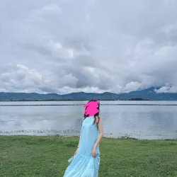 Váy Maxi đi biển màu xanh dương 927322